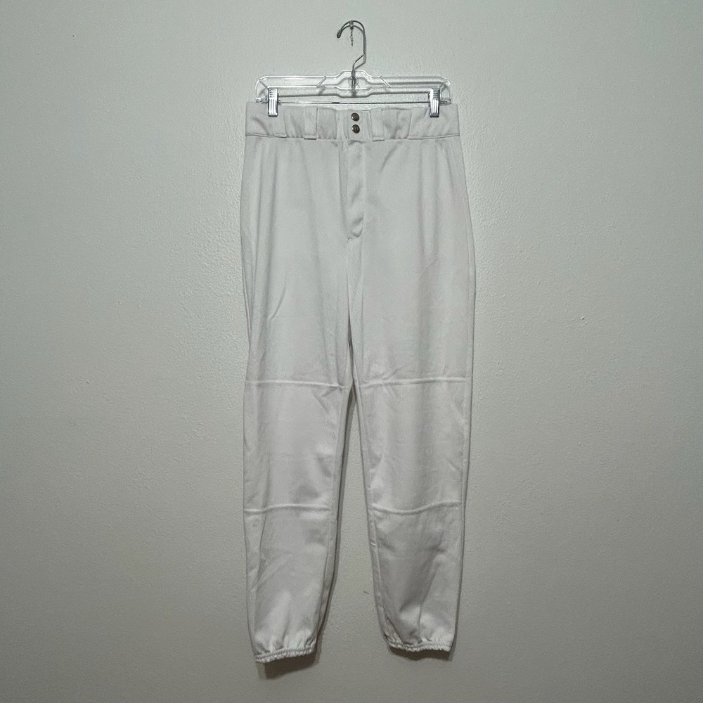Wilson White Flex Full Length Joggers Baseball Pants Mens Size M Double Knees